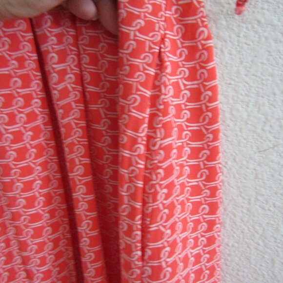 Anthropologie Maeve Printed Shirt Dress Medium Orange Boho Lightweight Feminine - Picture 6 of 14